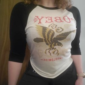 Obey Quarter Sleeve Top